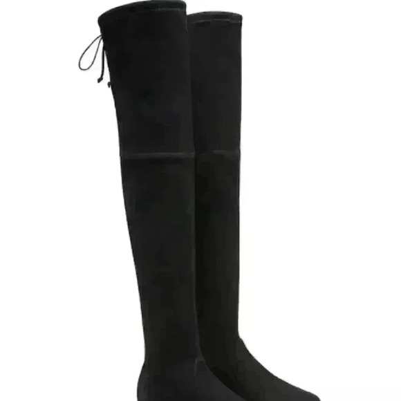 Stuart Weitzman Lowland black  over the knee boots 8 Made in Spain retail $920 - Picture 3 of 12